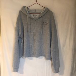 Grey New York Zip Hoodie